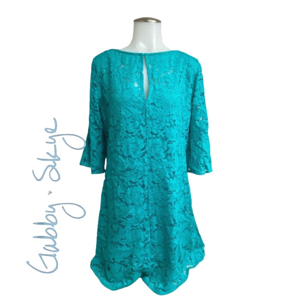 Teal Lace Dress